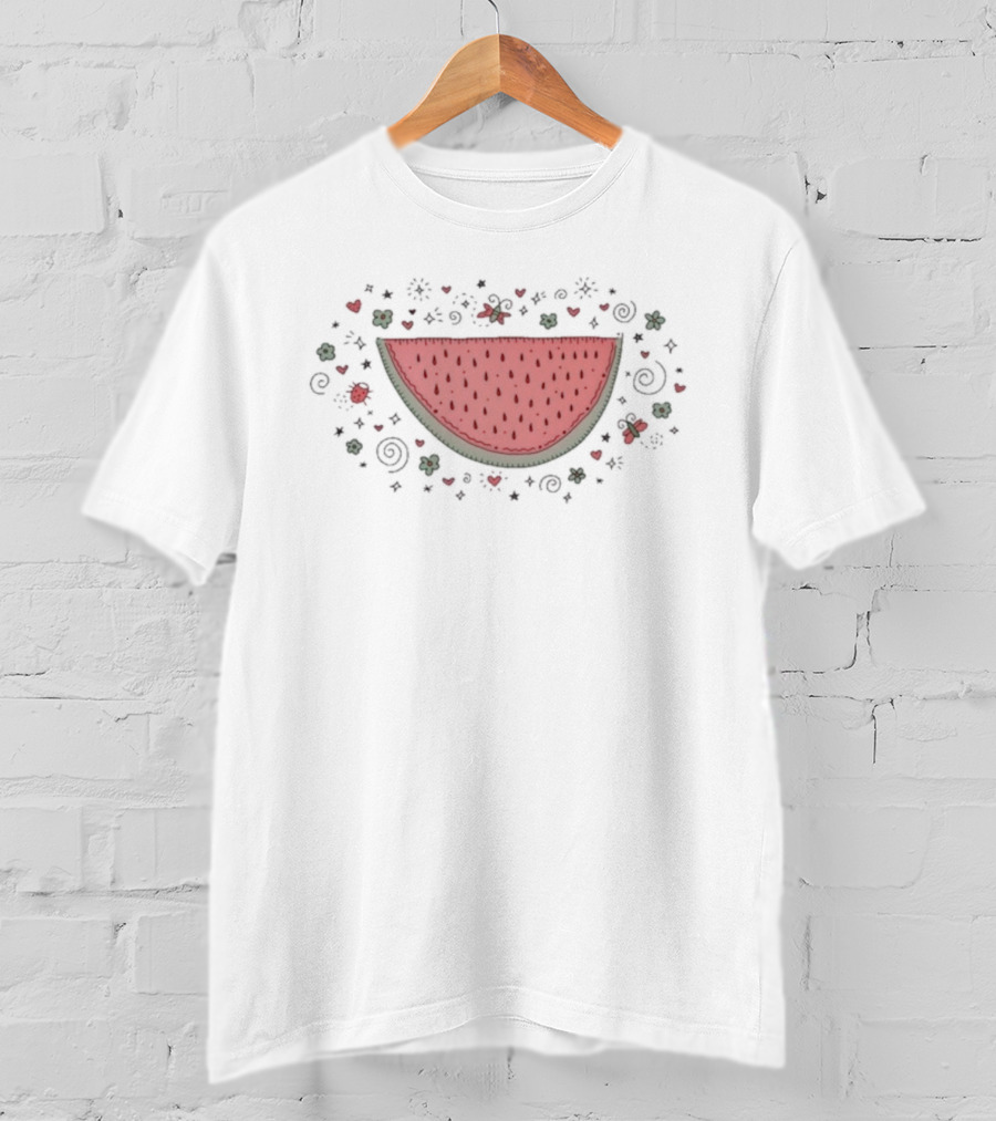 Beach Bunny Choose Love Watermelon Star Spiral Summer Vibes T-Shirt