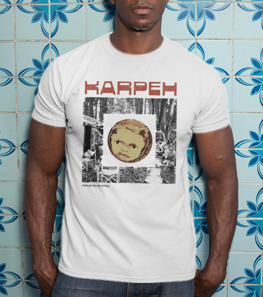Karpeh Face Forest Scene Cautious Clay T-Shirt