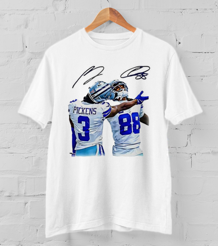 CeeDee Lamb George Pickens Dallas Cowboys We Dem Boyz Signature Football Duo T-Shirt