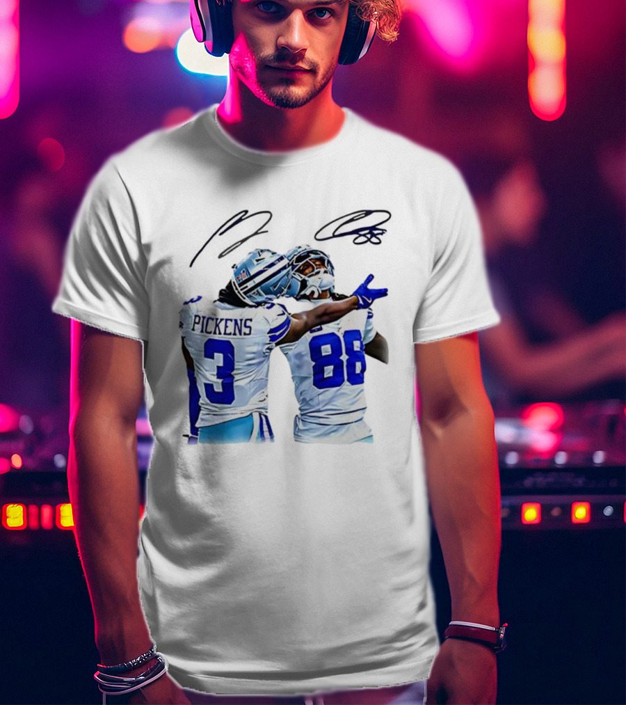 CeeDee Lamb George Pickens Dallas Cowboys We Dem Boyz Signature Football Duo T-Shirt
