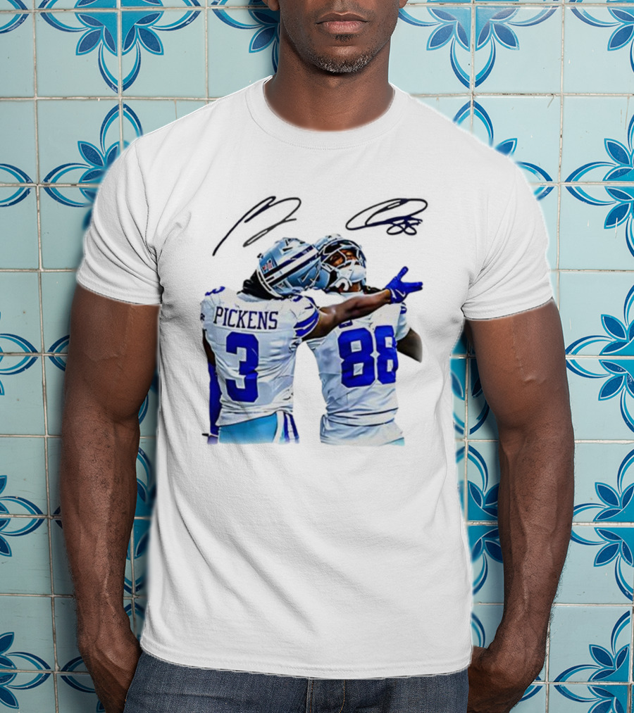 CeeDee Lamb George Pickens Dallas Cowboys We Dem Boyz Signature Football Duo T-Shirt
