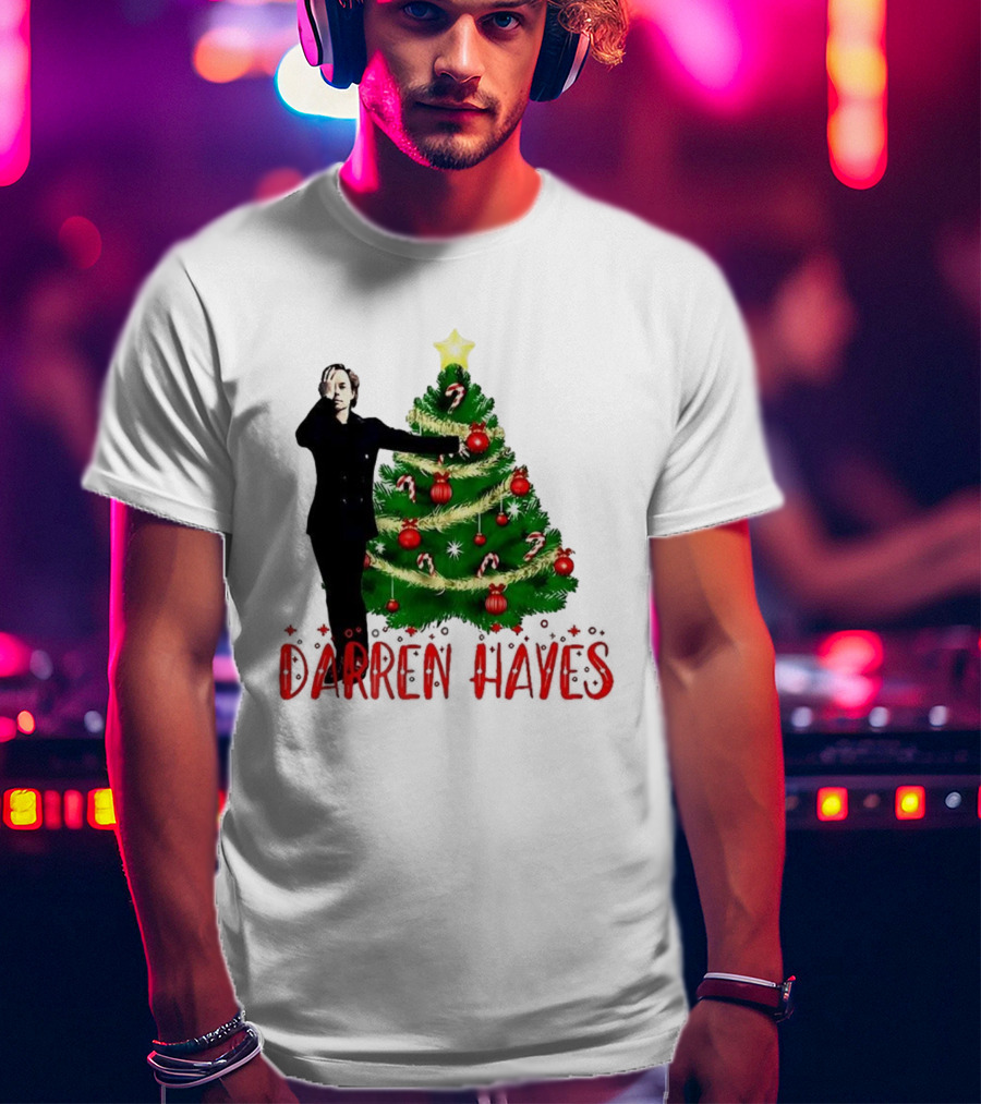 Darren Hayes Christmas Tree Candy Cane Star Holiday T-Shirt