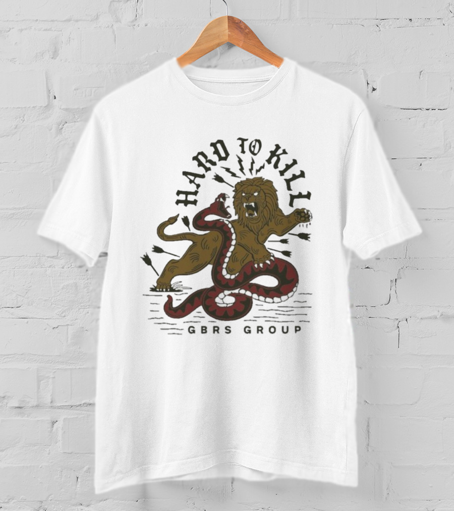 GBRS Group Hard To Kill Lion Vs Snake Graphic T-Shirt