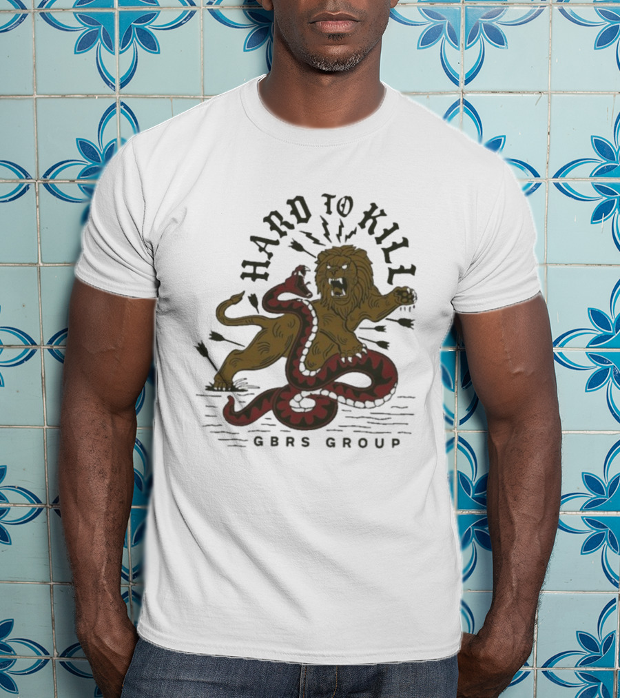 GBRS Group Hard To Kill Lion Vs Snake Graphic T-Shirt