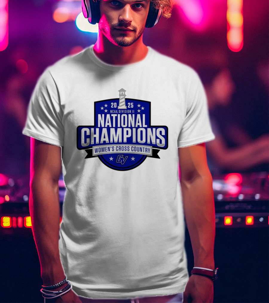 NCAA Division II Women's Cross Country 2025 National Champions GVSU T-Shirt