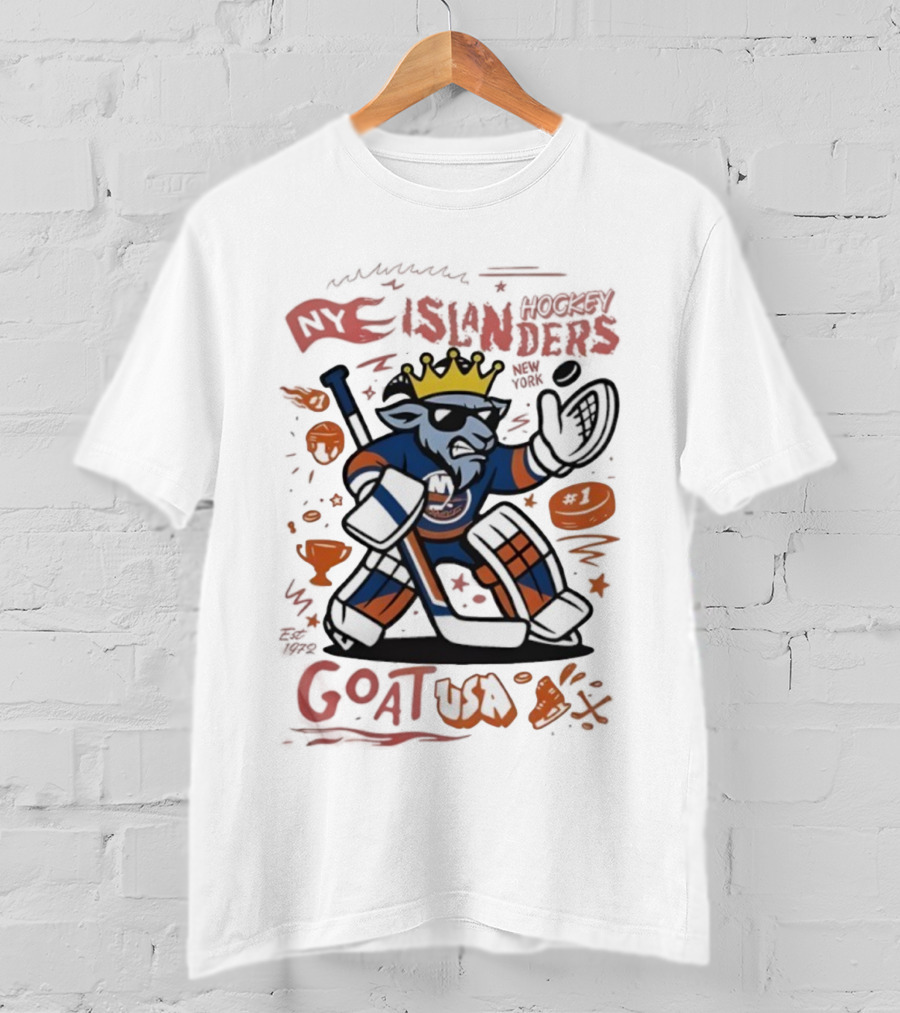 NY Islanders Goat USA Hockey Holiday Fun T-Shirt