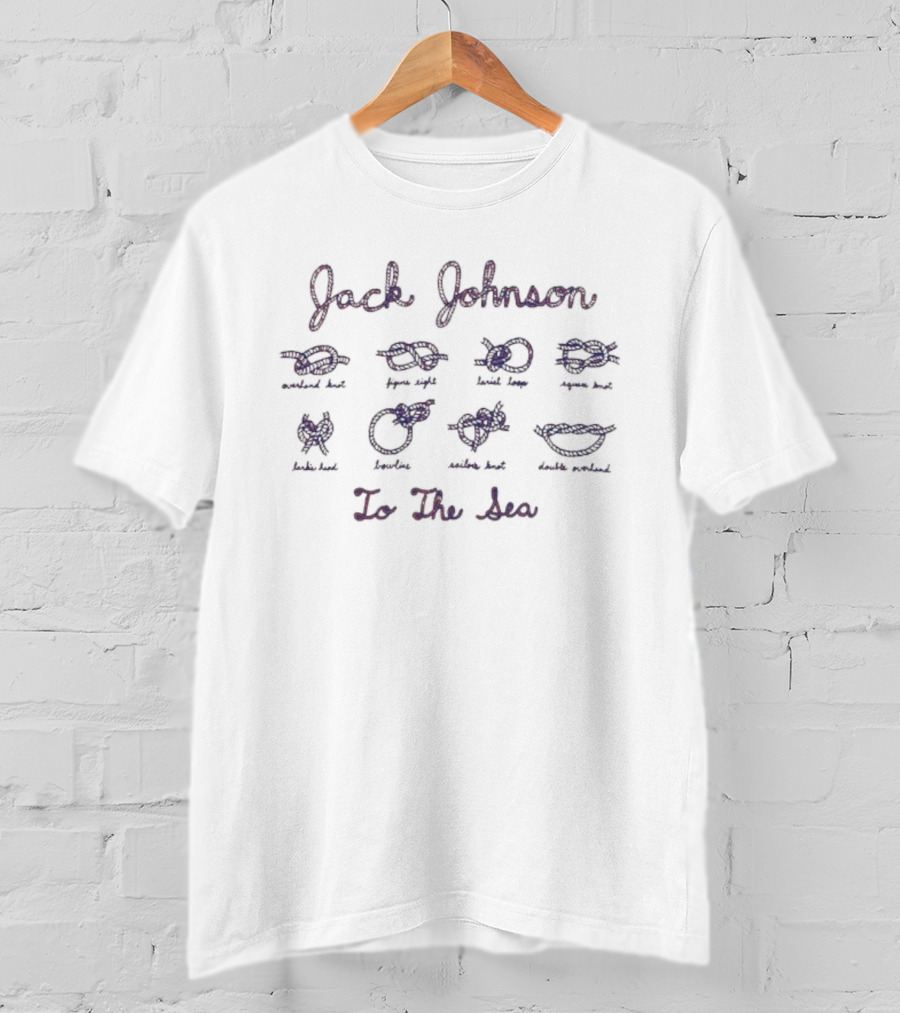 Jack Johnson To The Sea Nautical Knots Guide T-Shirt