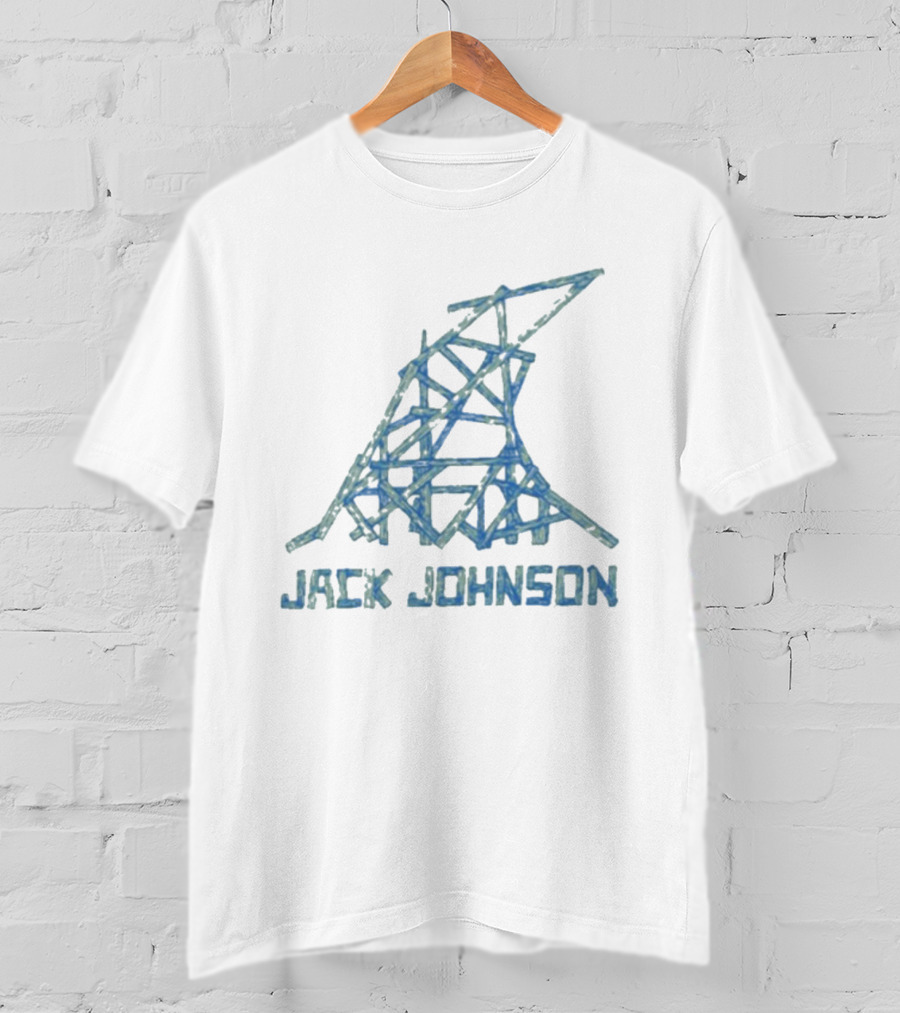 Jack Johnson Wave Geometric Abstract Lines T-Shirt