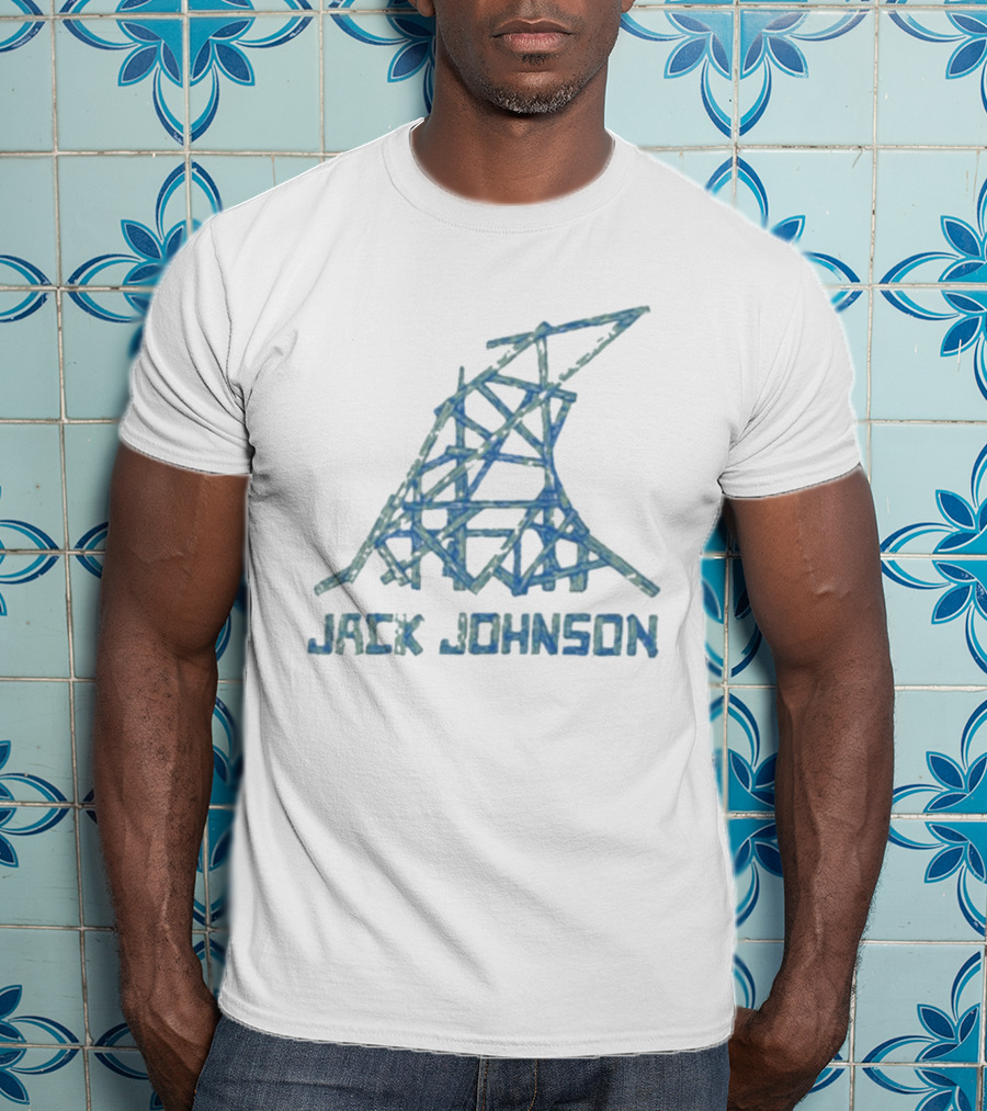 Jack Johnson Wave Geometric Abstract Lines T-Shirt