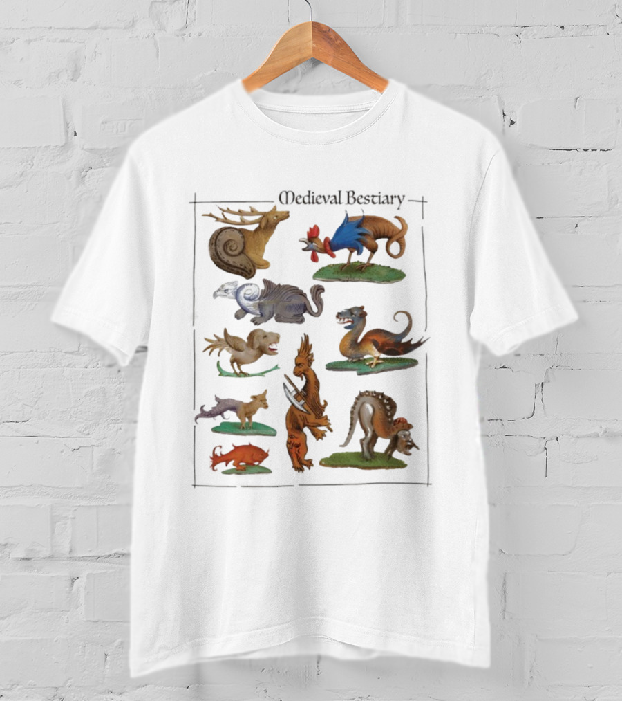 Medieval Bestiary Mythical Creatures Compilation T-Shirt