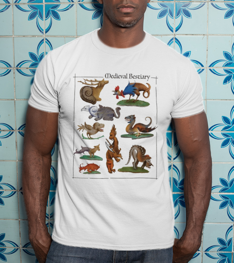 Medieval Bestiary Mythical Creatures Compilation T-Shirt