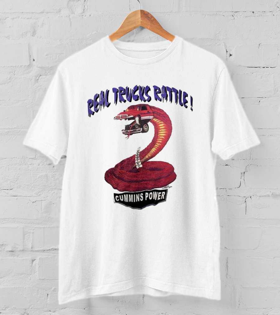 Real Trucks Rattle Cummins Power Snake Engine T-Shirt