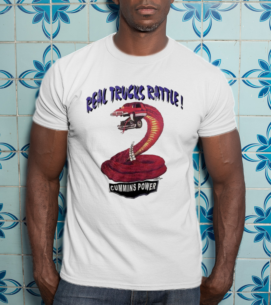 Real Trucks Rattle Cummins Power Snake Engine T-Shirt
