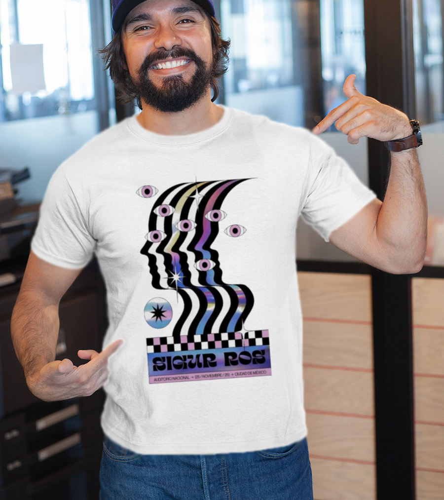 Sigur Ros Auditorio Nacional Mexico November 25 2025 Retro Psychedelic Concert Art T-Shirt