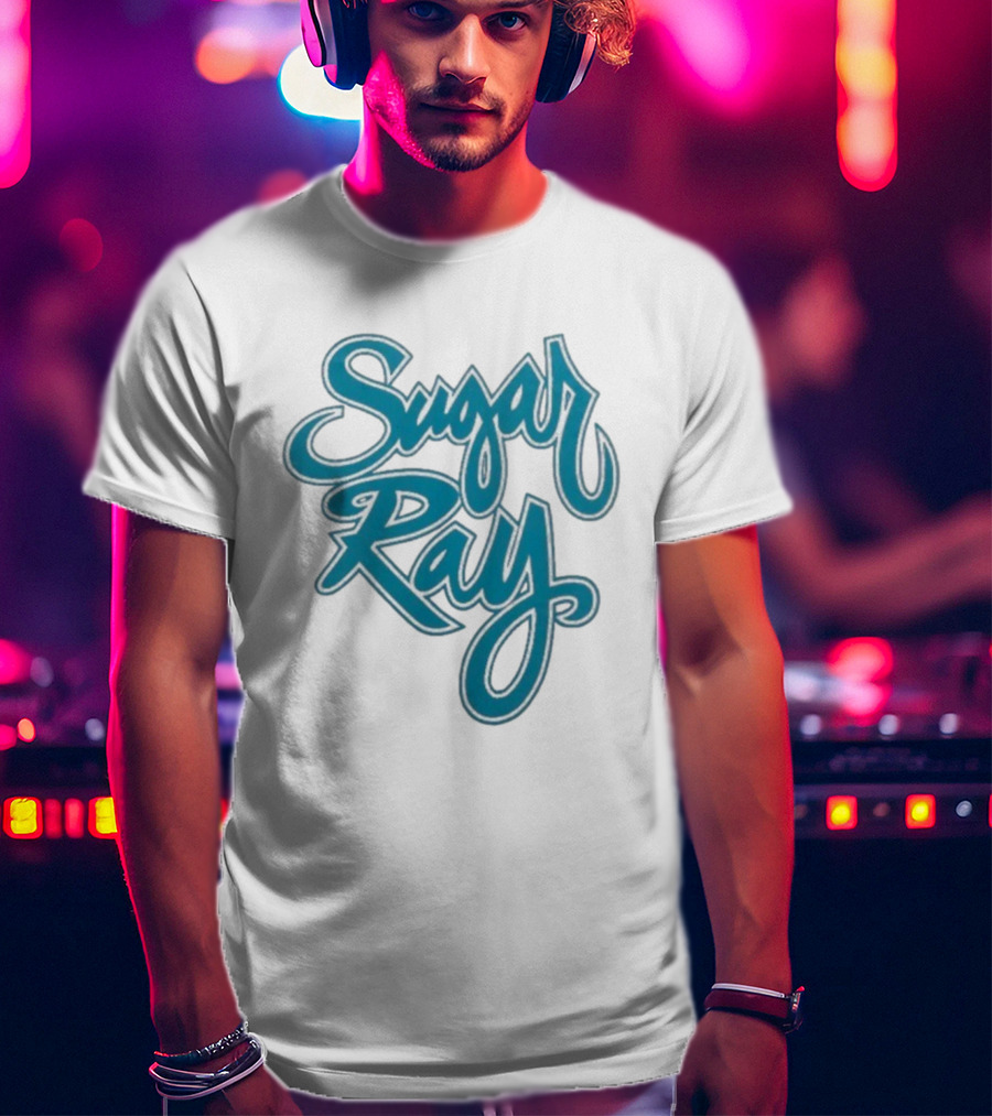 Sugar Ray Retro Blue Script Emblem T-Shirt