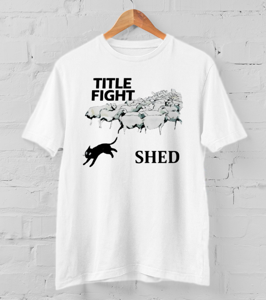 Title Fight Shed Sheep And Cat Imagery T-Shirt
