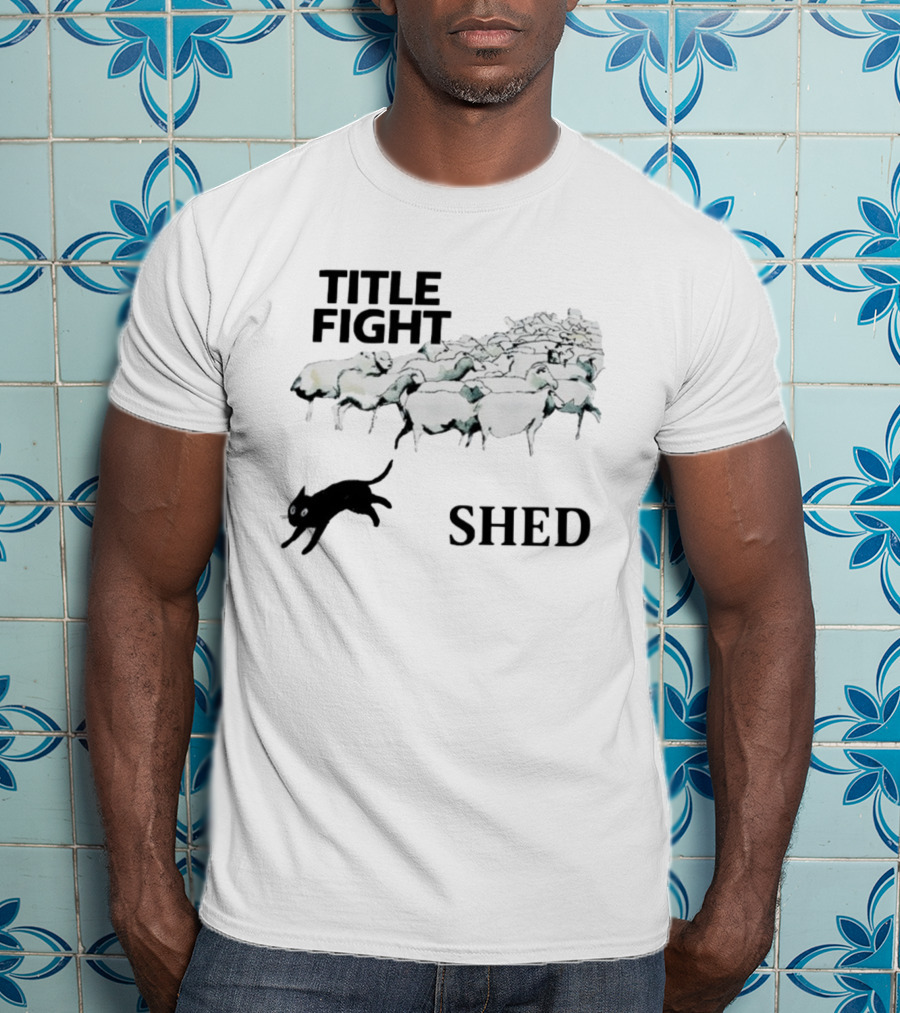 Title Fight Shed Sheep And Cat Imagery T-Shirt