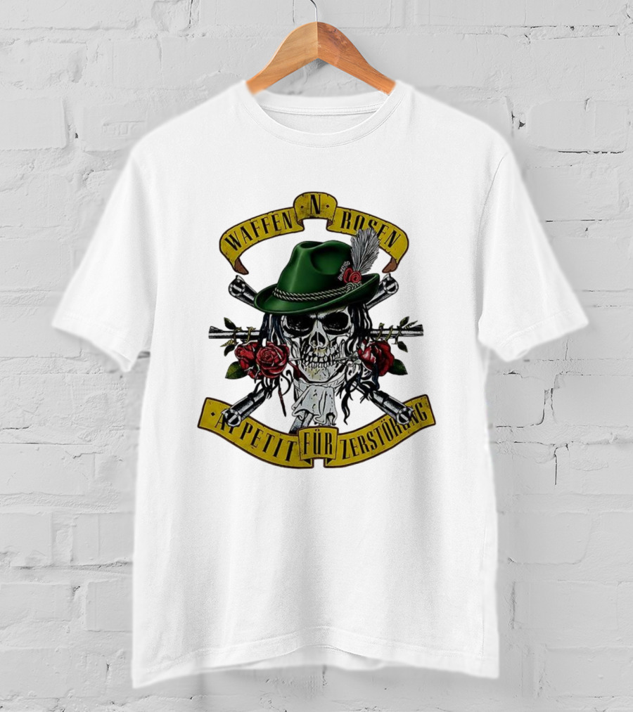 Waffen N Rosen Appetite Für Zerstörung Skull Roses T-Shirt