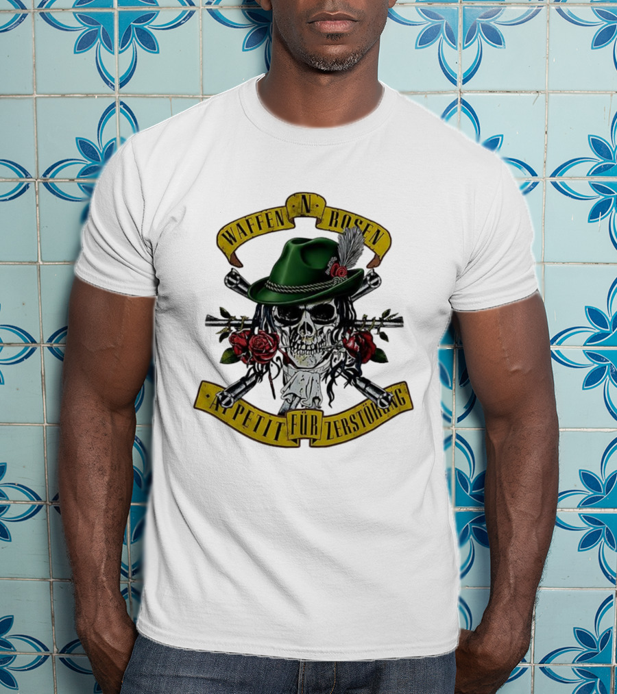 Waffen N Rosen Appetite Für Zerstörung Skull Roses T-Shirt