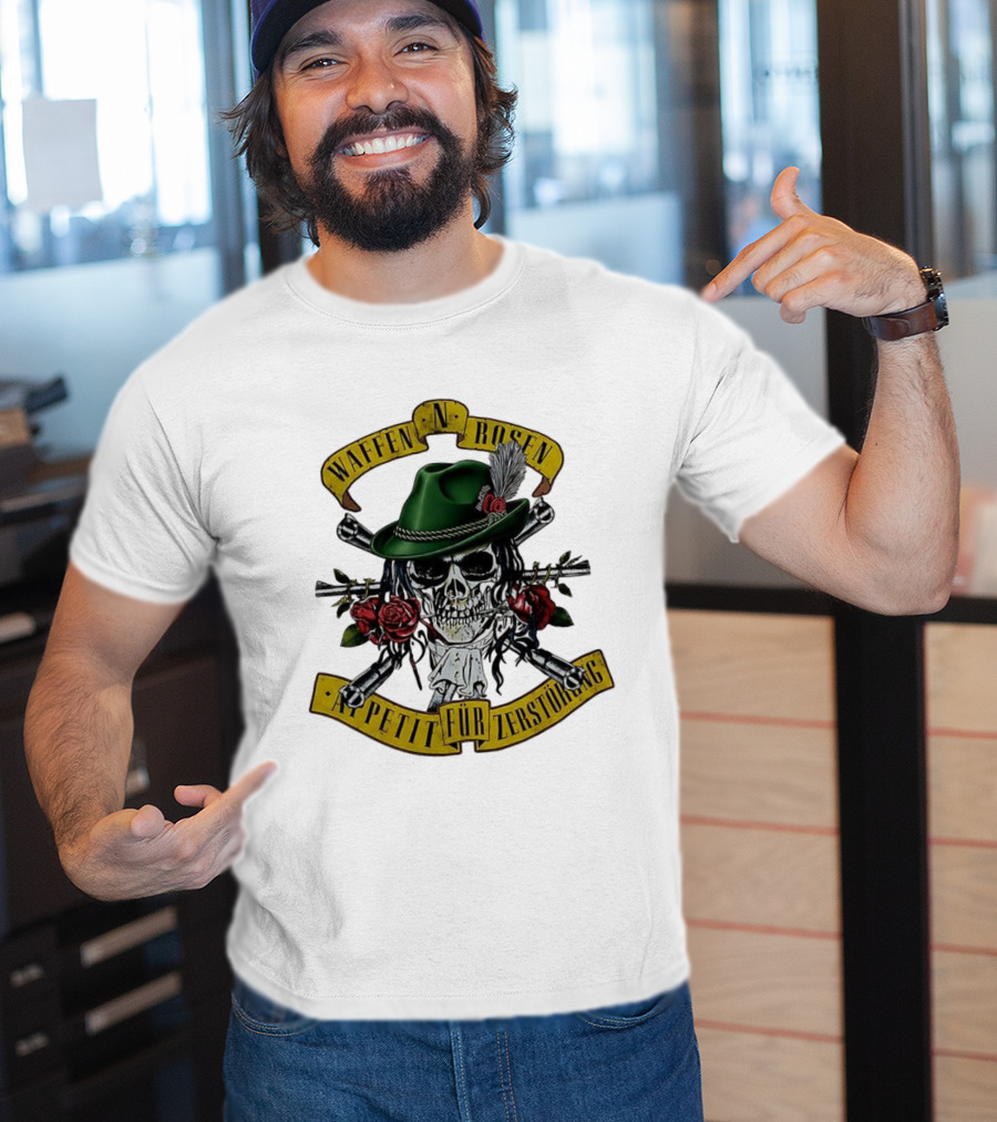 Waffen N Rosen Appetite Für Zerstörung Skull Roses T-Shirt