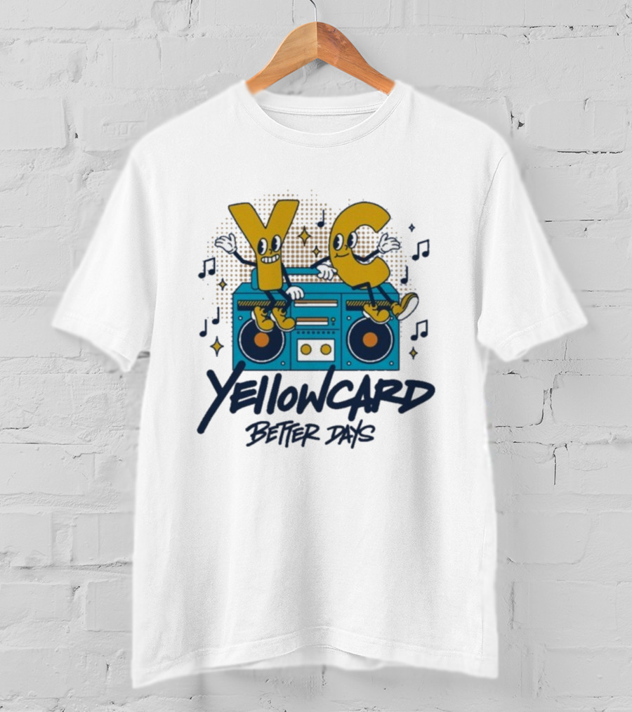 YC Yellowcard Better Days Buddies Boombox Duet T-Shirt