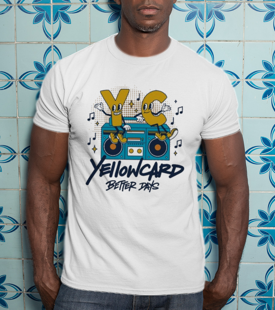 YC Yellowcard Better Days Buddies Boombox Duet T-Shirt