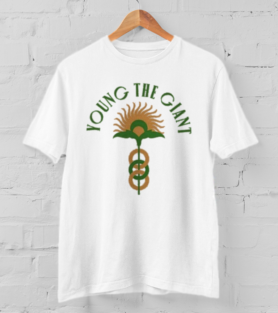Young The Giant Sunflower Green And Orange Band Symbol T-Shirt