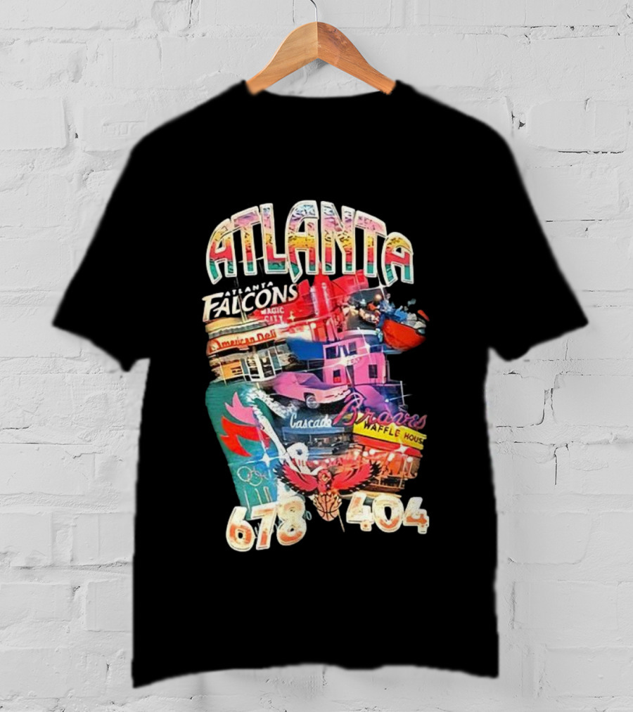 Atlanta Falcons Braves Cascade Waffle House 678 404 T-Shirt