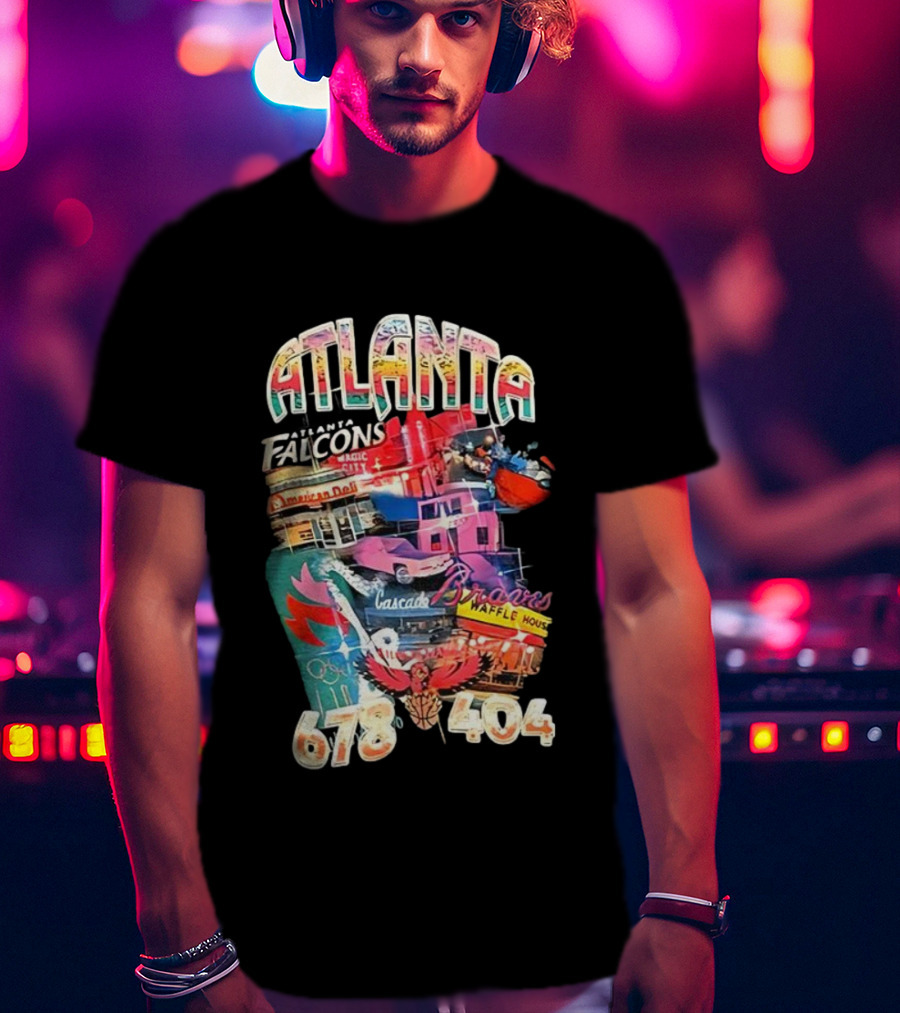 Atlanta Falcons Braves Cascade Waffle House 678 404 T-Shirt