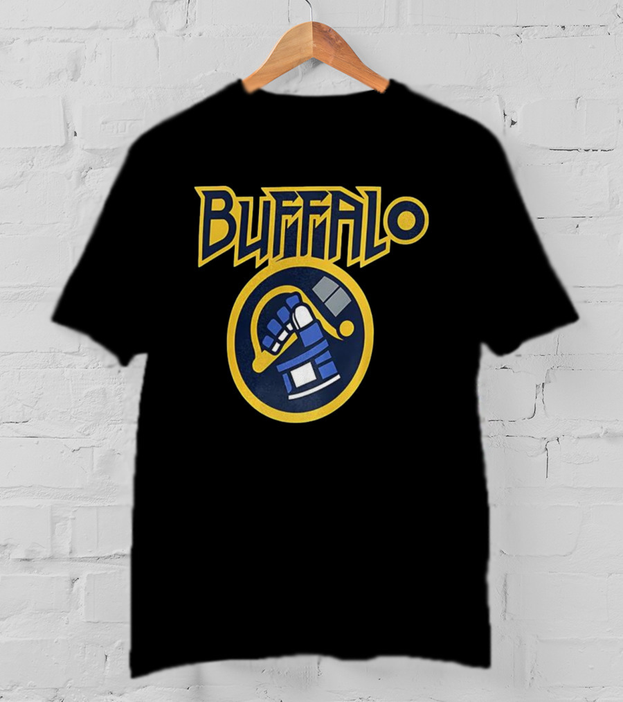 Buffalo Hockey Goalie Mask Sabres Blue Gold T-Shirt