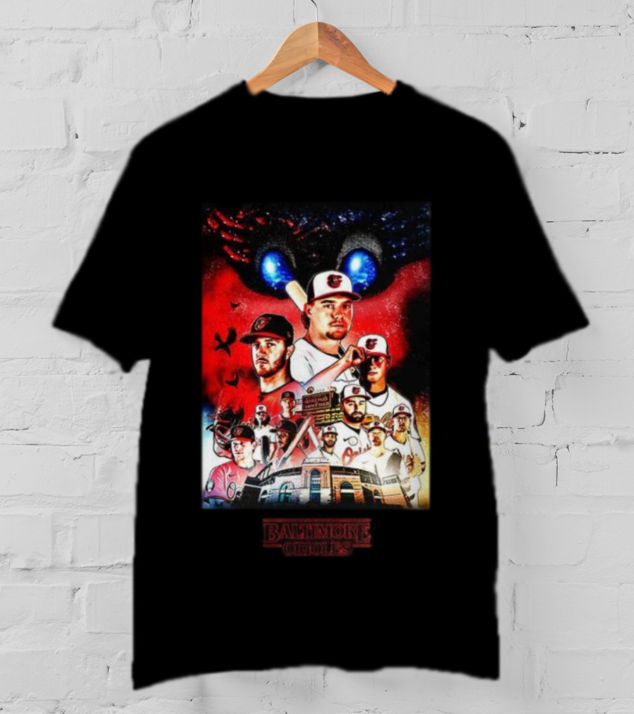 Baltimore Orioles Stranger Things Crossover With Camden Yards And Players T-Shirt