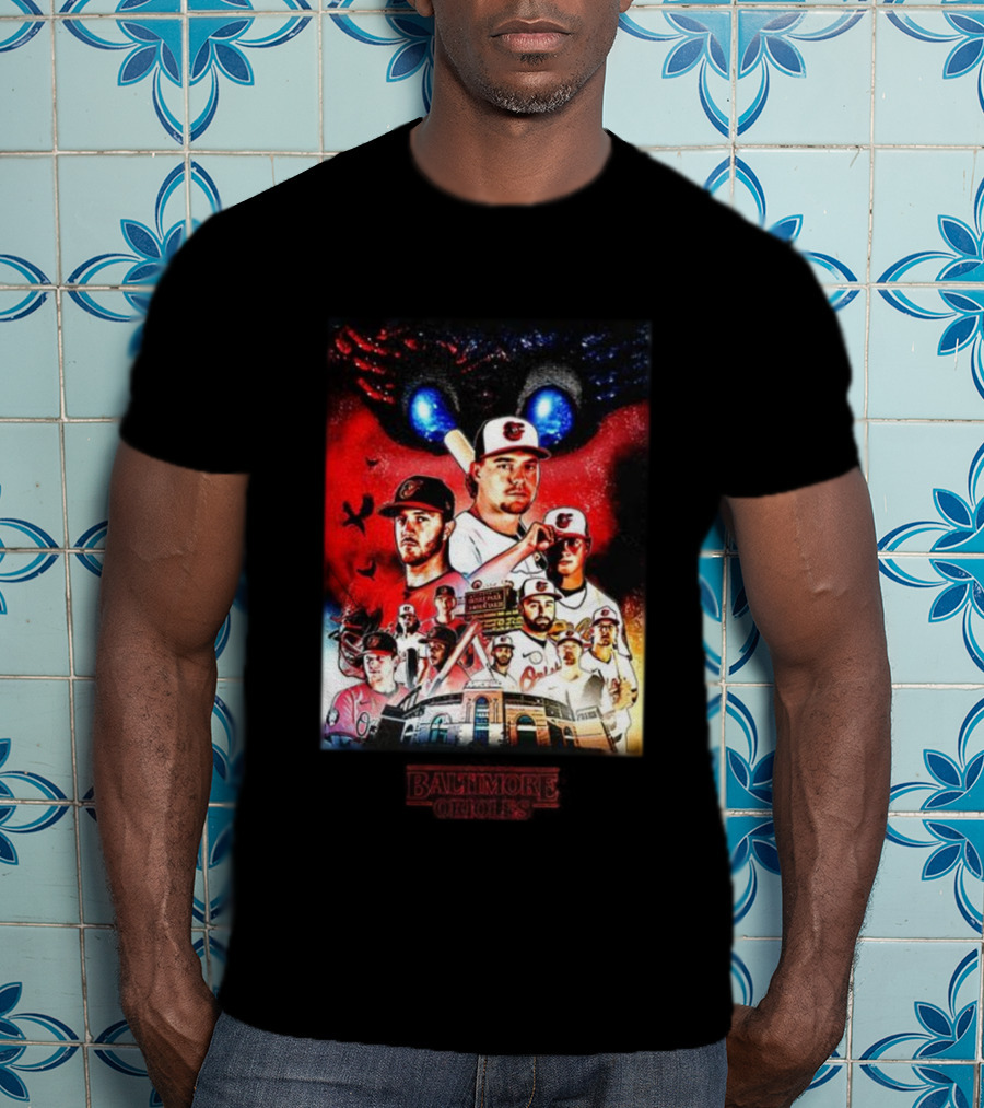 Baltimore Orioles Stranger Things Crossover With Camden Yards And Players T-Shirt
