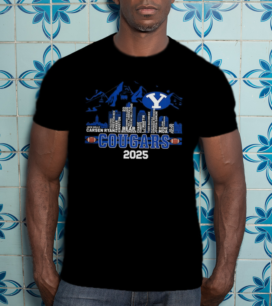 BYU Cougars Football 2025 City Skyline T-Shirt