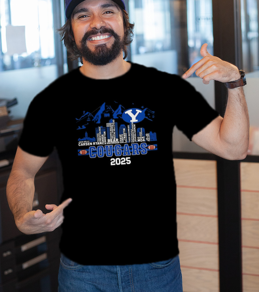 BYU Cougars Football 2025 City Skyline T-Shirt