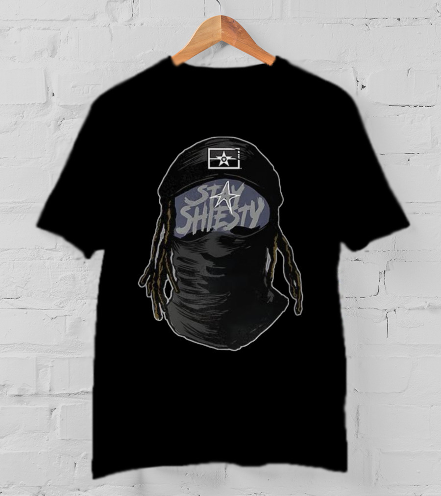 CeeDee Lamb Stay Shiesty Star Mask Illustration T-Shirt