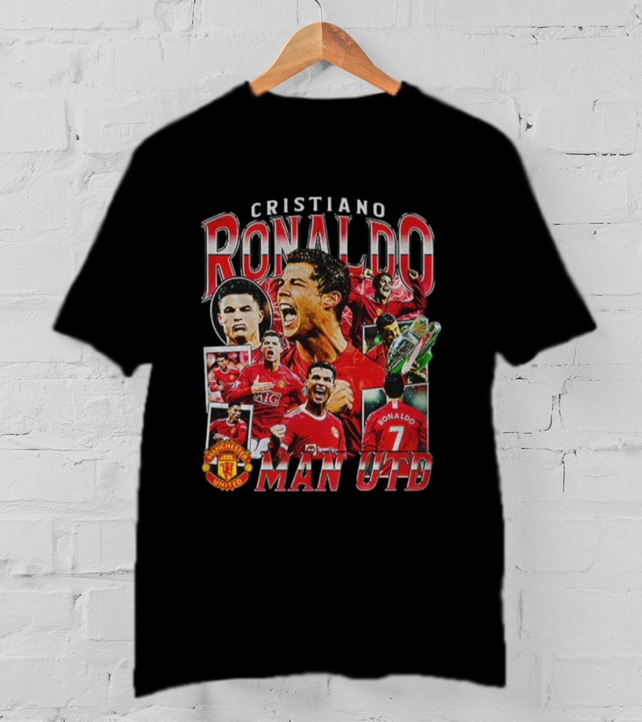 Cristiano Ronaldo Manchester United Man Utd Collage 2025 T-Shirt