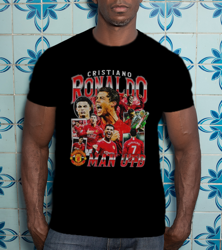 Cristiano Ronaldo Manchester United Man Utd Collage 2025 T-Shirt