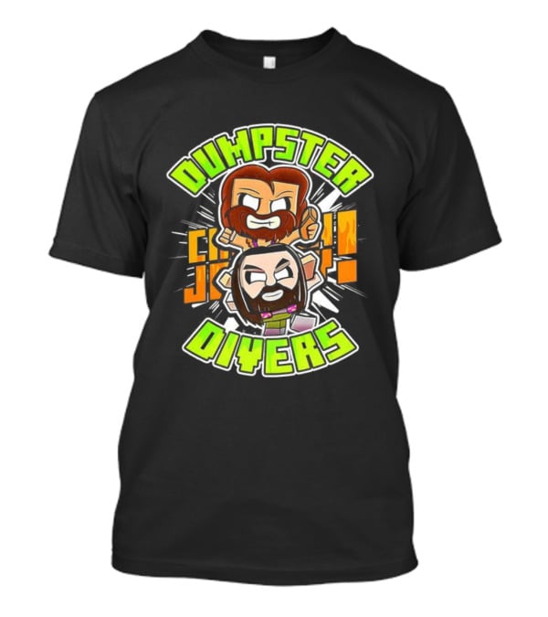 Dumpster Divers Cartoon Characters Fun Expression T-Shirt