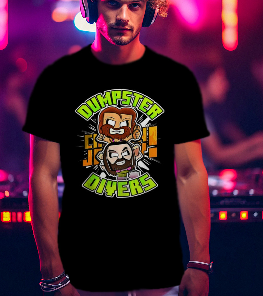 Dumpster Divers Cartoon Characters Fun Expression T-Shirt