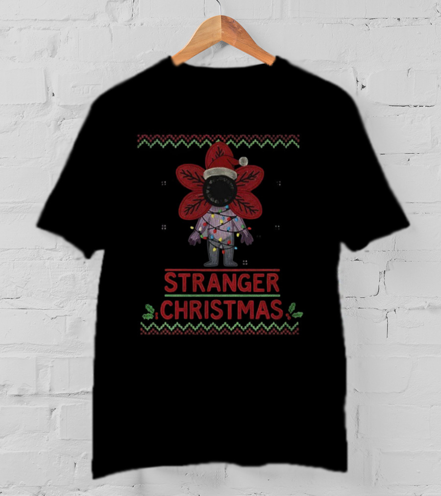 Stranger Things Demogorgon Santa Merry Christmas Parody Sweater T-Shirt