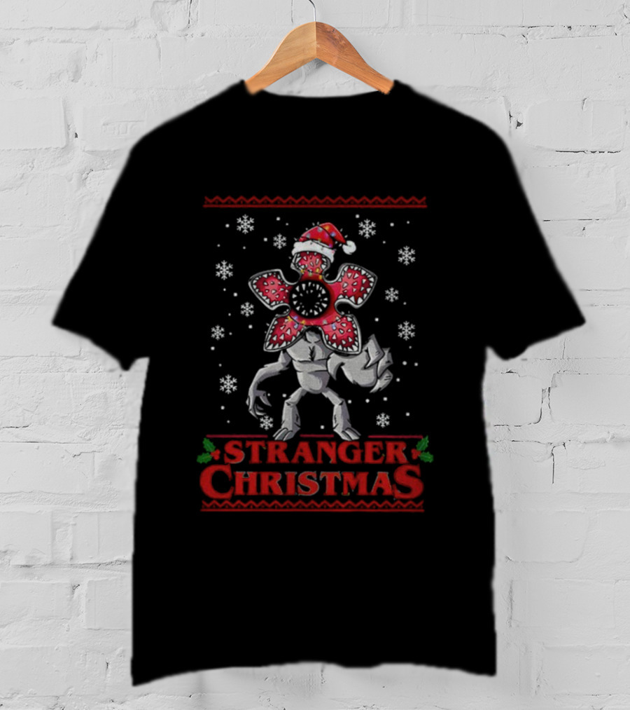 Stranger Things Demogorgon Christmas Ugly Sweater Theme T-Shirt