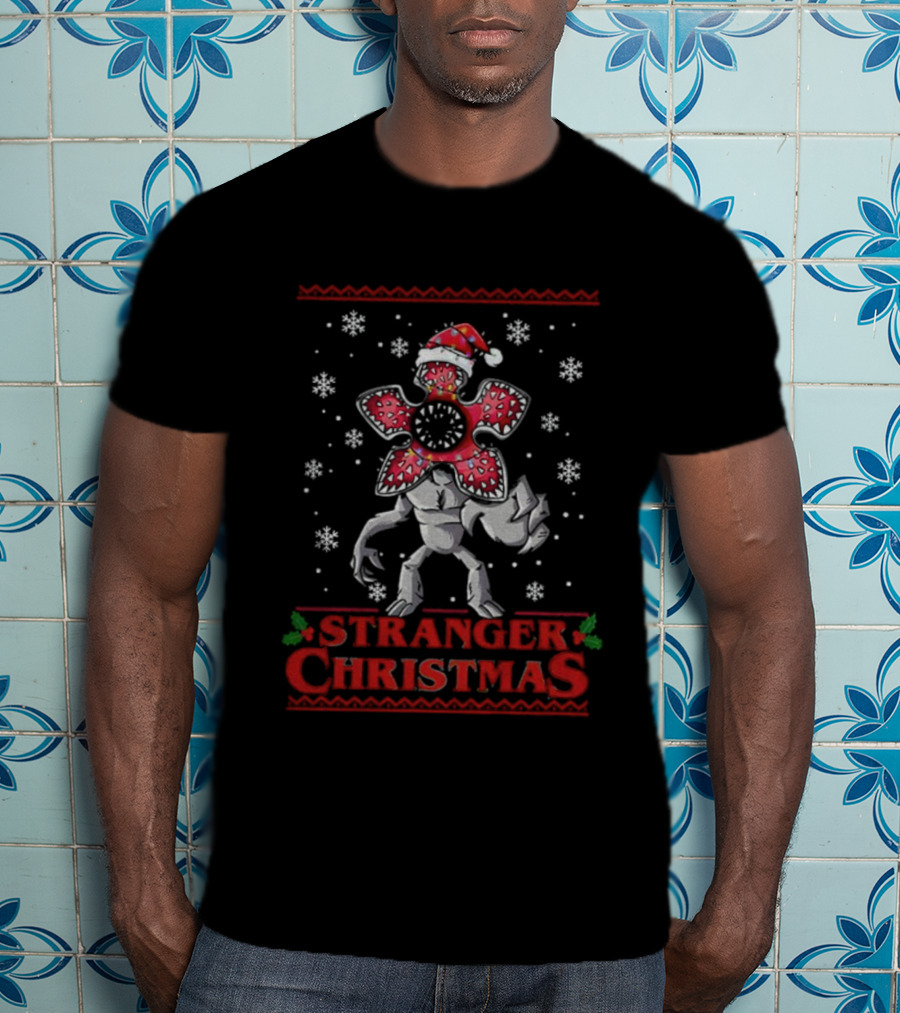Stranger Things Demogorgon Christmas Ugly Sweater Theme T-Shirt