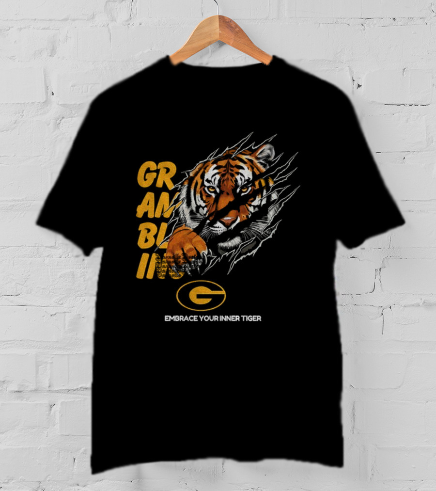 Grambling State Tigers Embrace Your Inner Tiger Fierce Mascot Roar T-Shirt