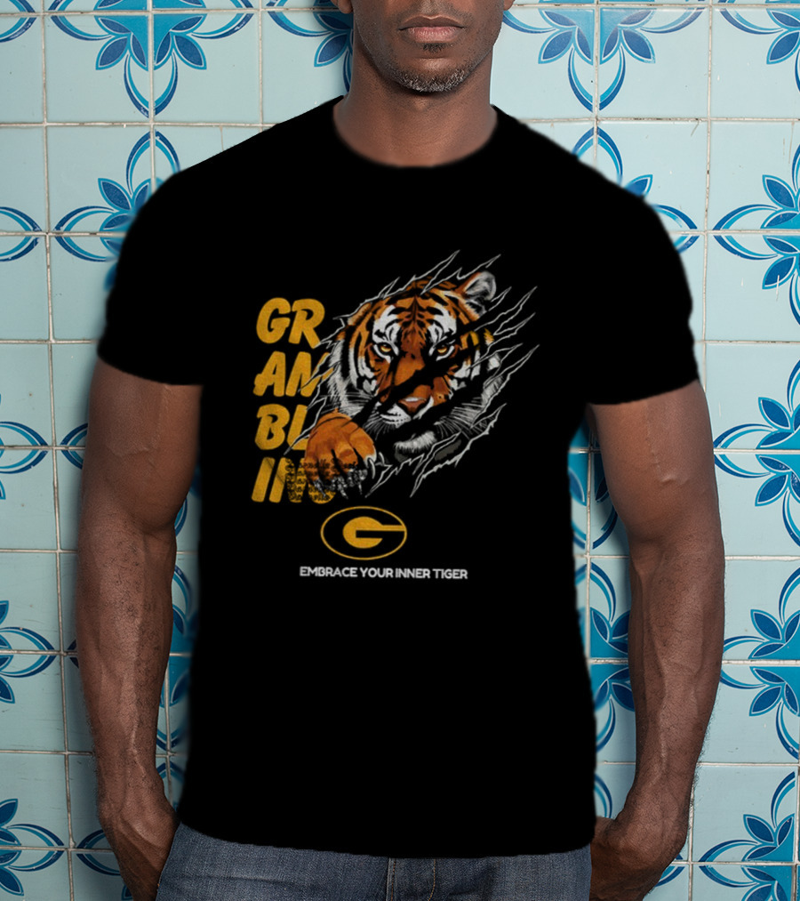 Grambling State Tigers Embrace Your Inner Tiger Fierce Mascot Roar T-Shirt