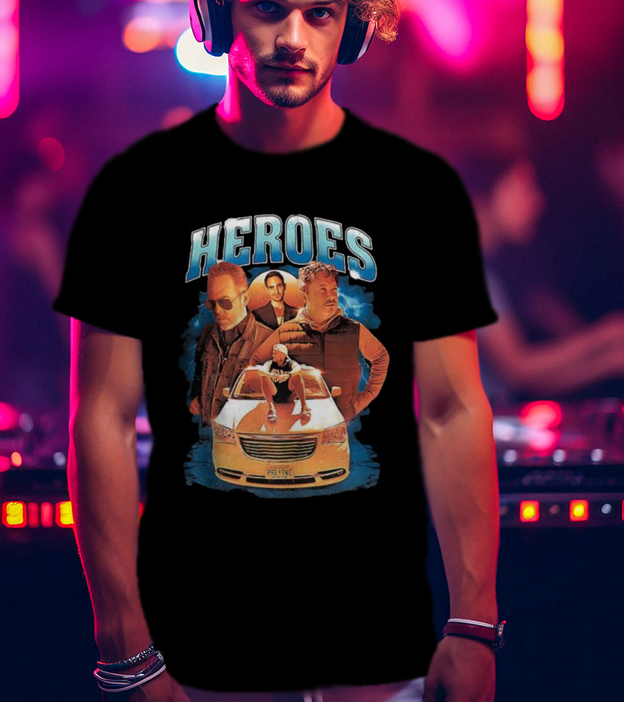 Heroes Pre-Inc Car Scene Trio T-Shirt