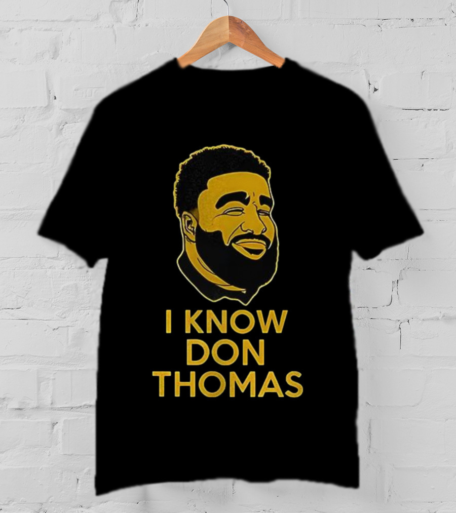 I Know Don Thomas Black And Yellow Portrait T-Shirt