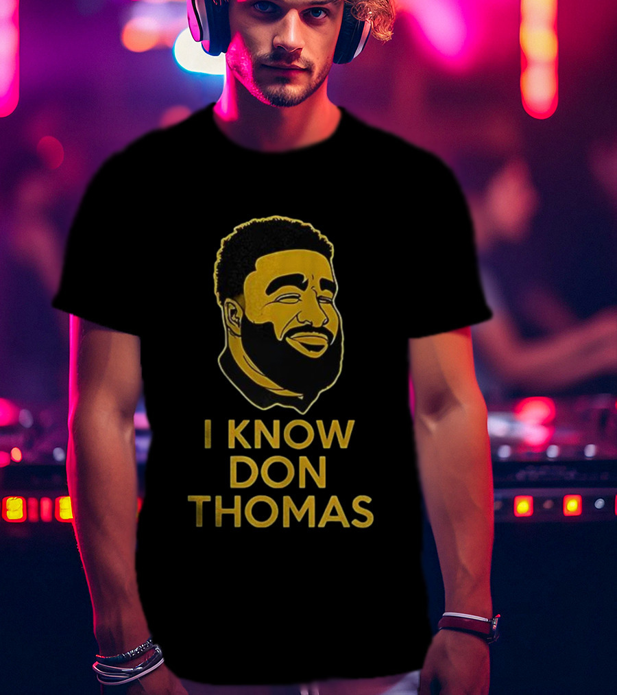 I Know Don Thomas Black And Yellow Portrait T-Shirt