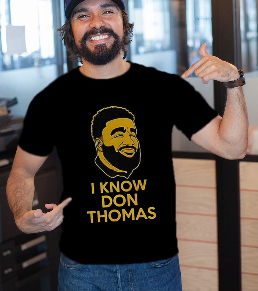 I Know Don Thomas Black And Yellow Portrait T-Shirt