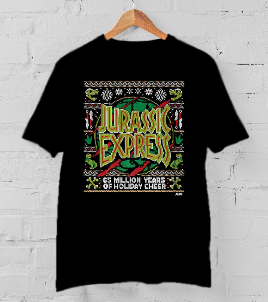 Jurassic Express Dinosaurs And Holiday Cheer 65 Million Years T-Shirt