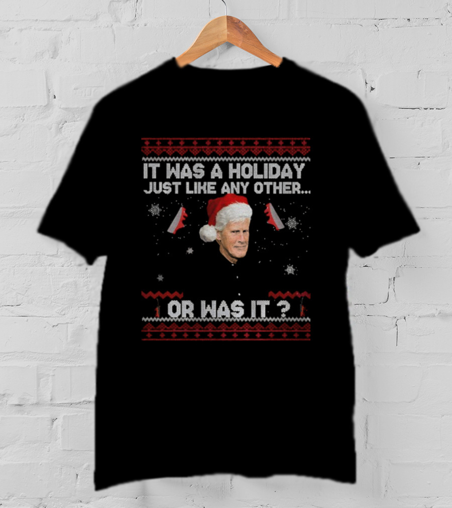 Keith Morrison True Crime Holiday Mystery Merry Xmas Santa Hat T-Shirt